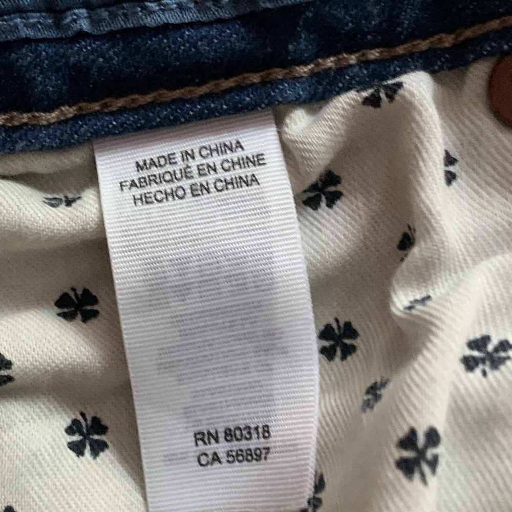 Lucky Brand The Cut Off Raw Hem Jean Shorts Sz O/25 Denim Distressed - Picture 6 of 10